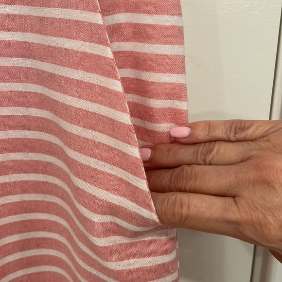 Prettygarden Pink Striped Cropped Jumpsuit with Halter Neck w/ Pockets XS/S - Picture 4 of 7